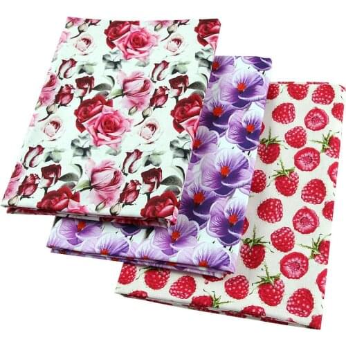 100% Cotton Fabric Tissues For DIY Patchwork Flowers Digital Printing Cartoon Fabric For Sewing Dress Handbag Dolls Clothing
