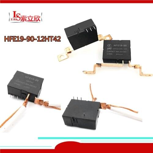 100%Original New Relay HFE19-90-12HT42 HFE19 90 12HT42 A set of normally open double coil magnetic maintain 90A 250vac