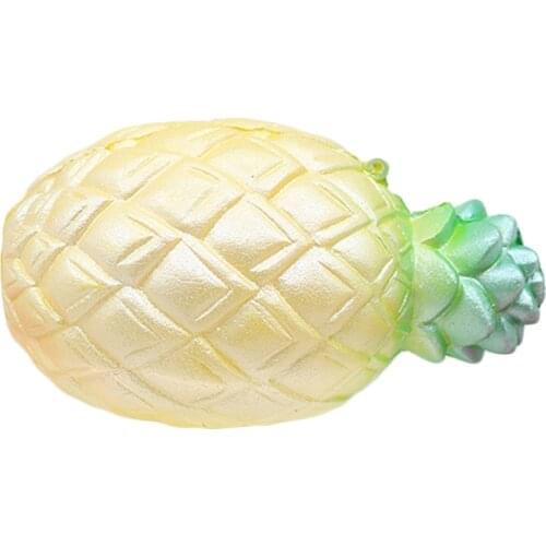 11cm Cute Kawaii Soft Squishy Shiny Pineapple Fruit Squeeze Toy Slow Rising for Kids Adults Relieves Stress Anxiety