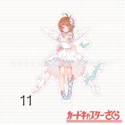 15CM Anime Pink Card Captor SAKURA PVC Action Figures Toys Girls PVC Figure Model Magic Wand Girls Car Cake Decorations Gift