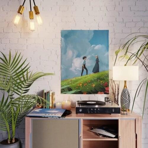 Howls Moving Castle Movie Wall Art Canvas Painting Nordic Posters And Prints Wall Pictures For Living Kids Room Decor