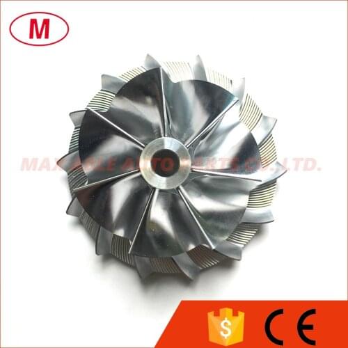 K26 51.00/71.00mm 7+7 blades Forward High Performance Turbo Billet Compressor wheel/Aluminum 2618/Milling wheel for M57D30TOP