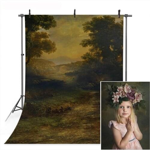 Oil Painting Wild Scenery Photography Backdrop for Photo Shoot Texture Head Shooting Professional Background Props Photo Studio