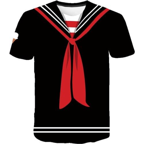 2019 New Fashion Fake two piece 3D T-shirt Digital printed Mens Tops Tees Funny Cosplay Kids T shirt Fake suit Men Women Tshirt