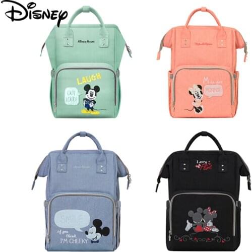 Disney Backpacks Mummy Diaper Bag Multifunction Large Capacity Double Shoulder Bottle Insulation with USB heater 2 hooks DPB08