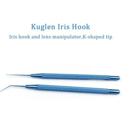 Titanium Kuglen Iris Hook and Lens Manipulator Push-pull Ophthalmic Instrument Surgical Ophthalmic Instruments