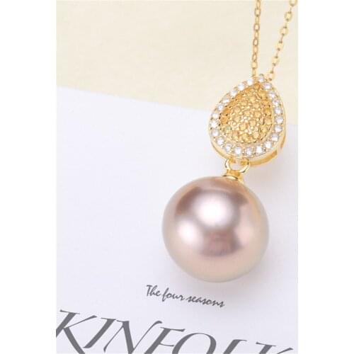 Factory Wholesale Real Solid S925 Sterling Silver Accessories DIY Jewelry Making Pearl Pendant For Women Charm Gift