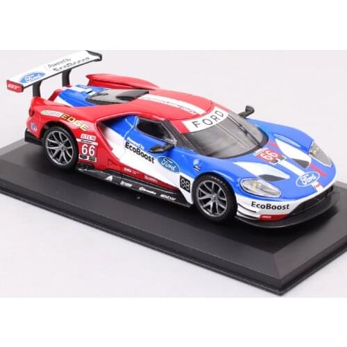 1/32 Scale Bburago 2017 Ford GT Racing car DAYTONA #66 Joey Hand Dirk Muller Diecasts & Toy Vehicles model toy sports souvenir