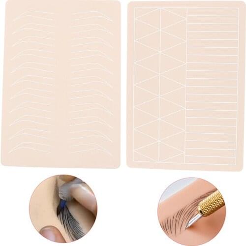 1Pc Microblading Eyebrow Practice Latex Skin Permanent Makeup Eyebrow Tattoo Training Both Side