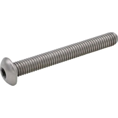 10PCS M6x1 Thread Length 40/45/50/60mm GR2 TA2 Pure Titanium Hex Socket Dome Cap Screw Bolt
