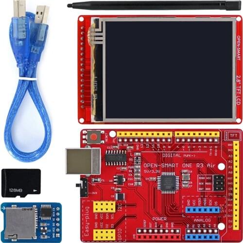 2.8 Inch 240x320 TFT LCD Display Kit Touch Screen Breakout Board + Easy-plug Air Board + Micro SD Module Compatible for Arduino