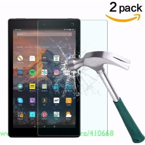 2 PCS Tempered Glass For Amazon Fire HD 10 (2017) HD10 2017 10.1" Tablet Screen Protector Film 9H Full Screen Protective film