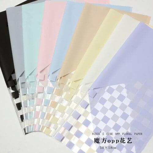 20pcs/lot Translucent Lattice Flower Wrapping Paper Gift Packing Paper Flower Tissue Paper Wedding Decoration