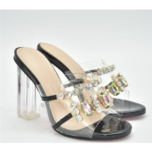 2021 High Heels Sexy Ladies Ladies Dress Shoes Italian Women Shoes Decorated with Rhineston Plus Size Women Shoes 43 Heels Women