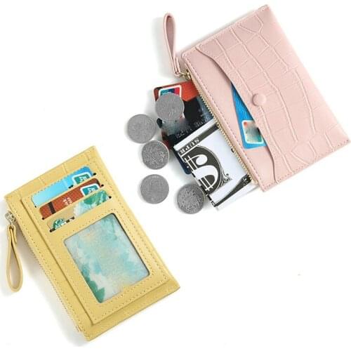 2021 Womens Zipper Mini Purse Credit Card Holder Minimalist Wallets For Women Coin Pocket Purse For Men Women Кошелек Женский