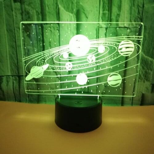 3D LED Night Light Universe Solar System Planet with 7 Colors Light for Home Decoration Lamp Cosmos Amazing Visualization
