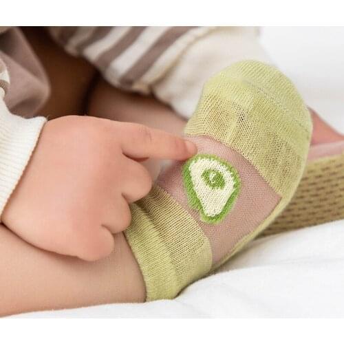 5 Pairs Lot Children Summer Short Cotton Sock With Print Kids Boy Girl Newborn Infant Mesh Cute Invisible Socks Baby Accessories