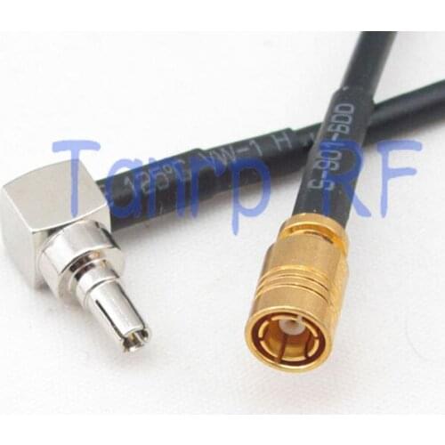 6in CRC9 male right angle to SMB female jack RF connector adapter 15CM Pigtail coaxial jumper RG174 extension cord cable