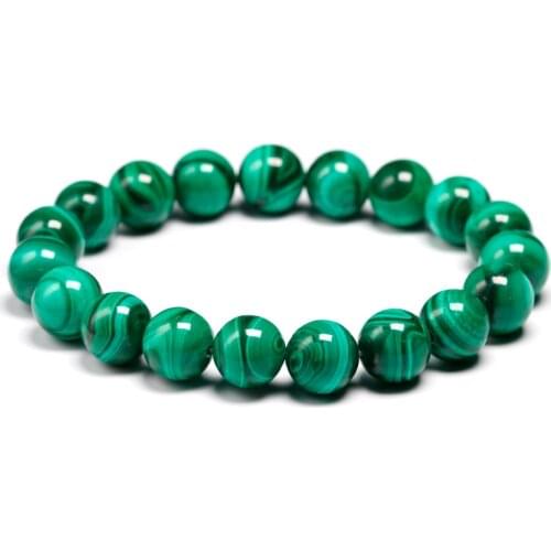 AAAAA Natural Malachite Bracelet Women Jewelry Natural Stone Stretch Couple Bracelet For Men Malachite Gem Beads Bracelets
