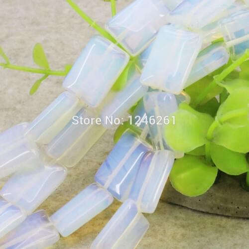 Accessories Sri Lanka Natural Moonstone Rectangle DIY 13X18mm Loose Beads Selenite Stone Accessory Parts Jewelry Making 15inch