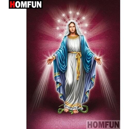 HOMFUN 5D DIY Diamond Painting Full Square/Round Drill "Religious Madonna" Embroidery Cross Stitch gift Home Decor Gift A09209