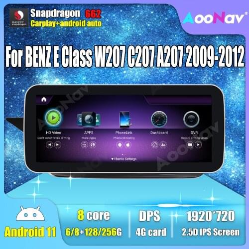 2din Android 11.0 Car Radio For Mercedes Benz E W207 2010 2011 2012 2013 2014 2015 2016 GPS Navigation Multimedia Stereo Player
