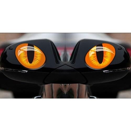 Car Stickers Cat Eyes Style 3D Simulation Animal Auto Rearview Mirror Cover Window Engine Hood Decoration Vinyl Decals 1 Pair