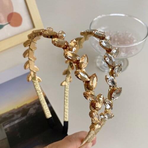 Bohemian Gold Silver Rhinestone Leaf Hairband Headband Headwear Hair Accessories
