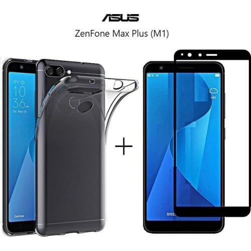 COVER for Asus Zenfone Max Plus M1 ZB570TL TPU + tempered glass film 5D curved