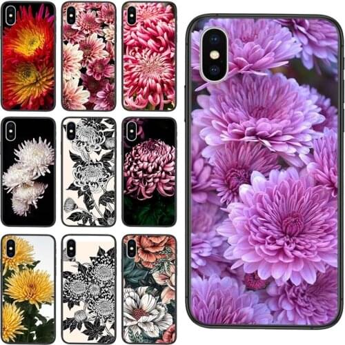 Black Bumper Luxury Etui 3D Chrysanthemum Beautiful For Huawei Honor 8A 8C 8X 9 9A 9I 9X 10 10I 10X 20 20I 20S V10 V40 Lite P9