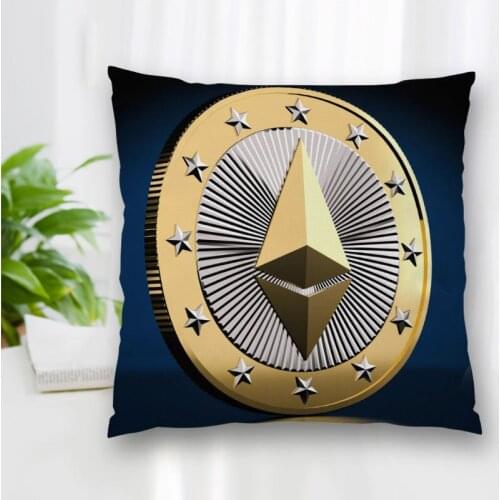 Ethereum Digital Currency Pillow Slips With Zipper Bedroom Home Office Decorative Pillow Sofa Pillowcase Cushions Pillow Cover