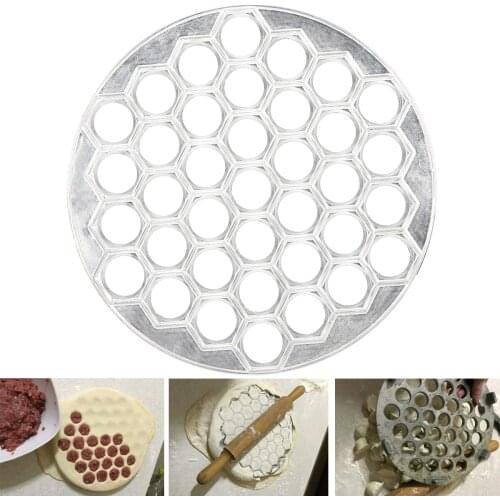 37 Holes Dumping Press Mould Pastry Ravioli Maker Aluminum 24.6cm Diameter For Pasta Form Meat Dumpling Making DIY Kitchen Tool