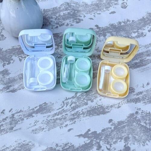 Contact Lenses Box Mirror Container Travel Kit Mini Contact Lens Case Pocket Portable Easy Carry Make Up Beauty Pupil Storage