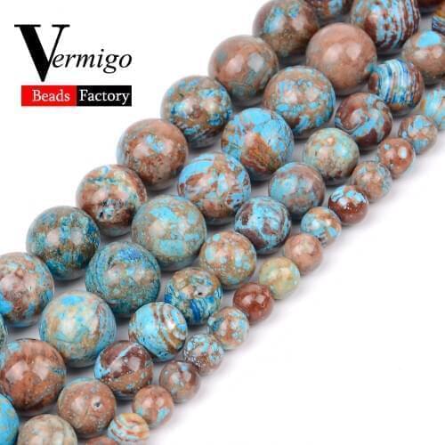 Blue Crazy Line Agates Beads Natural Semi Precious Stones Beads For Jewelry Making Round Perarl Onyx Diy Jewellery Bracelet 15"