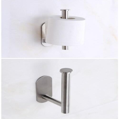 Kitchen Roll Paper Accessory Wall Mount Toilet Paper Holder Stainless Steel Bathroom Tissue Towel Accessories Rack Holders