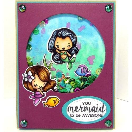 Little Mermaids Clear Stamps Seal for Scrapbooking Decorative Album Paper Cards Making Paper Crafts Transparent Stamps 4*6inch