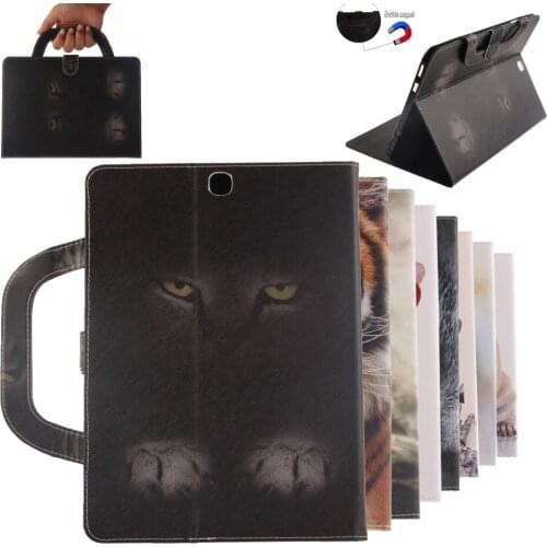 Cute Cartoon bags for Samsung Galaxy Tab S2 9.7 T810 T813 T815 T819 9.7" inch case PU Leather Flip Coque with Stand Cover