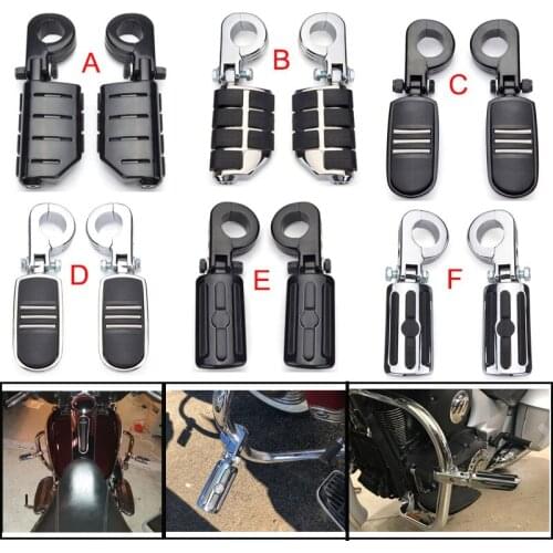 Motorcycle 1-1/4" 32mm Highway Crash Bar Footrest Pedal Foot Pegs Footpeg Mounting Suit For Harley Touring Sportster Yamaha