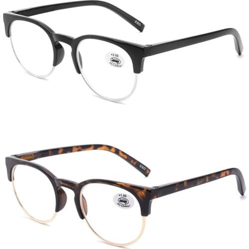 Round Mens Reading Glasses for sale Womens metal designer Readers with pouch and cleaning cloth in good quality