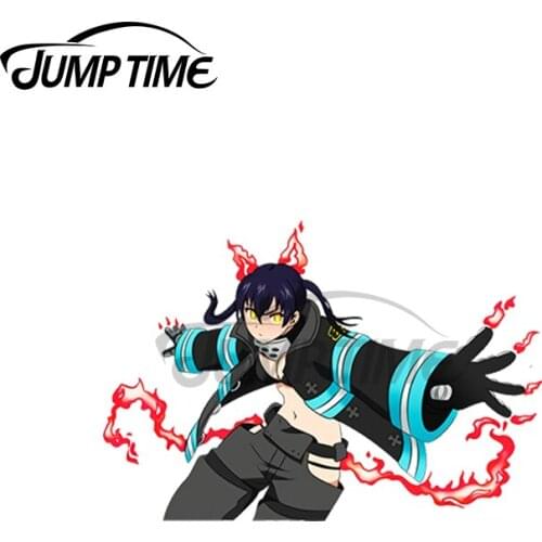 JumpTime 13 x 3.7cm Enen no Shouboutai Tamaki Decal Trunk Refrigerator Cartoon Car Stickers Waterproof Anime Laotop Decoration