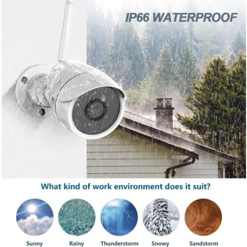 1080P 2MP Outdoor Waterproof IP Camera Wireless Wifi Bullet Camera IR-Cut Night Vision Surveillance Security Camera