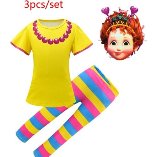 Girl Fancy Nancy Clothes Birthday Party Halloween Cosplay Costumes Costume Nancy Shirts+legging Clothing Set for Baby Girls Kids