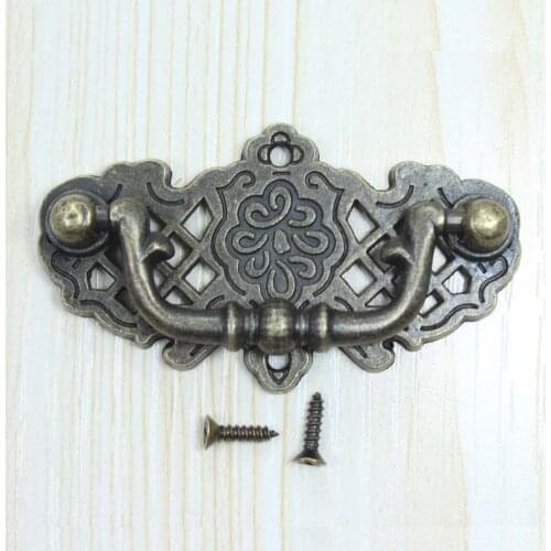 Good cheaper vintage shaky furniture handle bronze drawer cabinet small pull knobs antique brass decorate box medical box handle