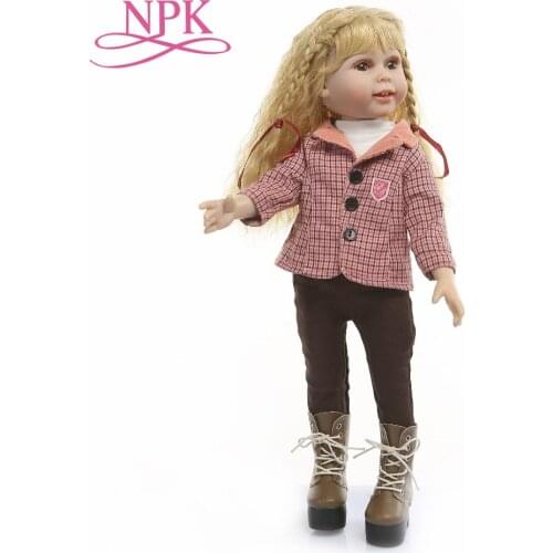 NPK 50cm high quality Stylish fashion model BJD CST dolls with blonde long hair bonecas girls toys gift