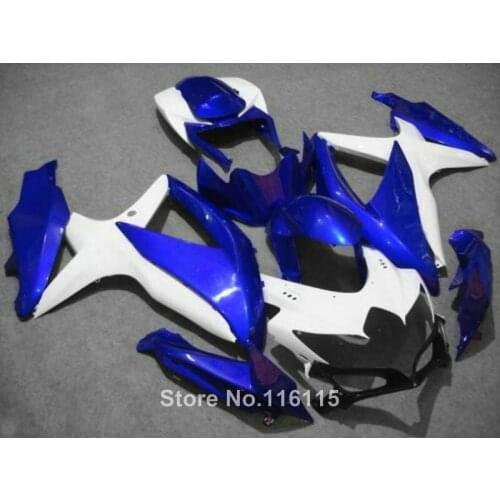 Fairing kit for SUZUKI K8 K9 GSXR 600 700 2008 2009 2010 GSXR600 GSXR750 08 09 10 blue white black motorcycle fairings AG