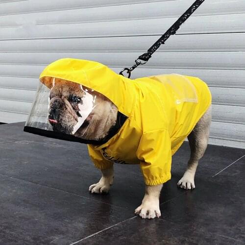 Dog Raincoat Pug Clothes French Bulldog Clothing Waterproof Coat Jacket Outfit Welsh Corgi Costume Bulldog Clothes Dropshipping