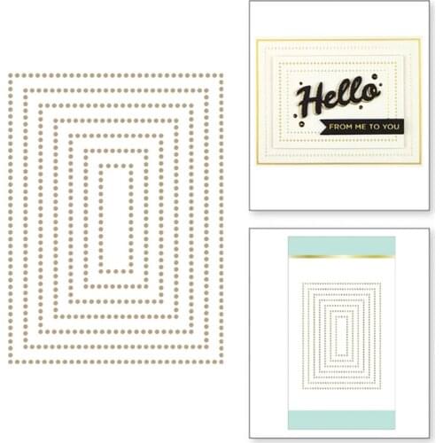 2021 New Rectangle Nesting Hot Foil Plate For Making Paper Greeting Card Scrapbooking No Clear Stamps and Metal Cutting Dies Set