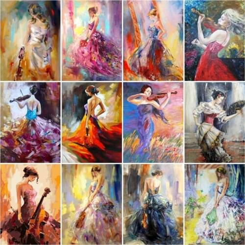 HUACAN Full Square/Round Diamond Painting Portrait Woman Embroidery Cross Stitch Home Decoration Gift For Women