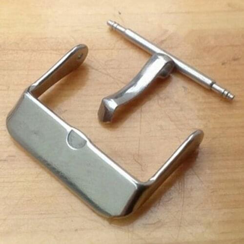 10PCS/lot watch buckle 304 Stainless steel watch buckle smooth polish with spring bar 17mm 19mm 21mm 24mm size available