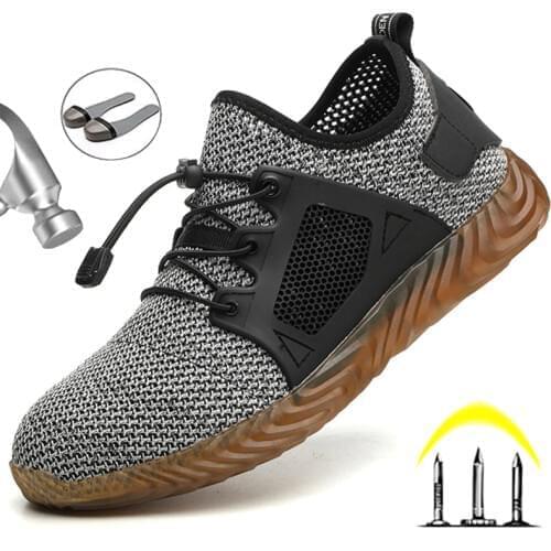 Work safety boots Lightweight Steel Toe Safety Shoes Men Indestructible shoes Work boots Breathable Safety Boots Free shipping